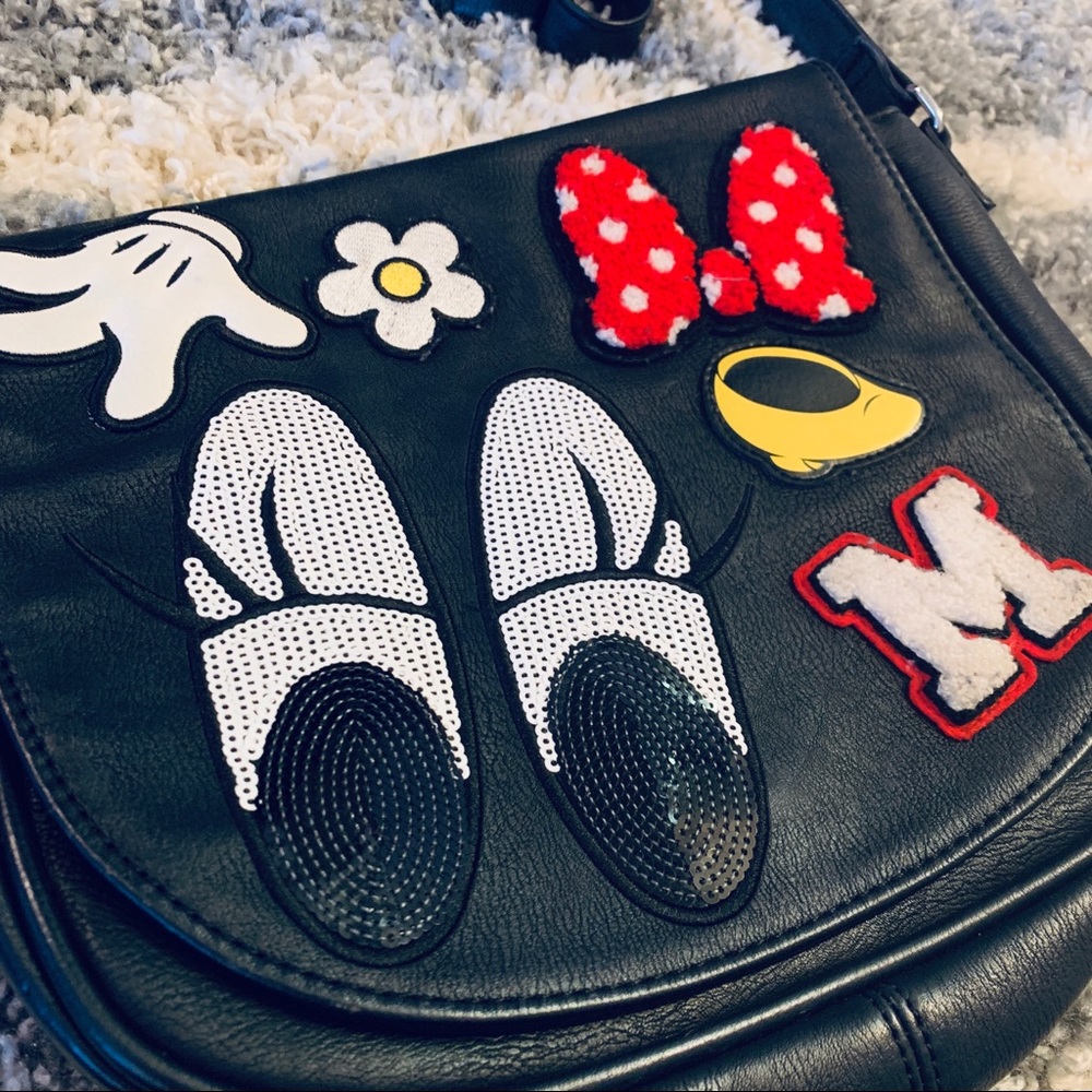 MINNIE MOUSE PATCHES LOUNGEFLY PURSE